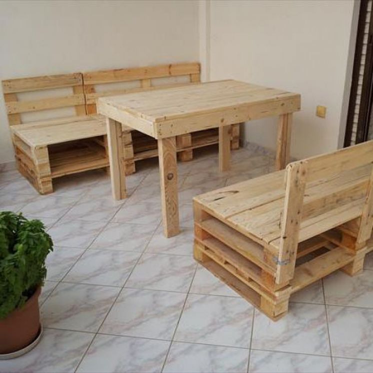 Дачная мебель из деревянного поддона